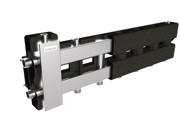 Балансировочный коллектор из нерж. стали в EPP- изоляции BMSS-60-4D.EPP(котёл G 1″, 3+1 контура G 1″,  ″НЕРЖАВЕЙКА″)  NEW